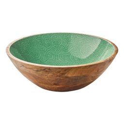 ZASSENHAUS Schüssel „BRUSH GREEN“ Mangoholz Ø 35 cm