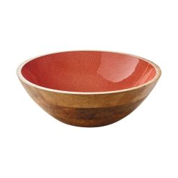 ZASSENHAUS Sch&uuml;ssel &bdquo;BRUSH CORAL&ldquo; Mangoholz &Oslash; 35 cm x 12 cm