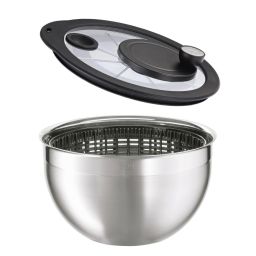 RÖSLE Salatschleuder mit Glasdeckel Ø 24 cm