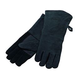 RÖSLE Grillhandschuhe 2-tlg., Leder, schwarz/grau