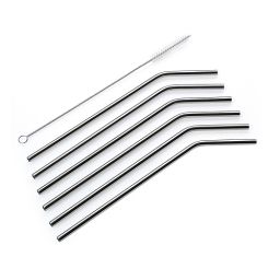 CILIO Trinkhalme STEEL gebogen 6 Stück