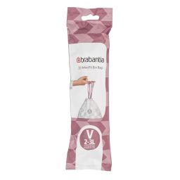 BRABANTIA PerfectFit Müllbeutel Code V, 3 Liter (20 Stück)