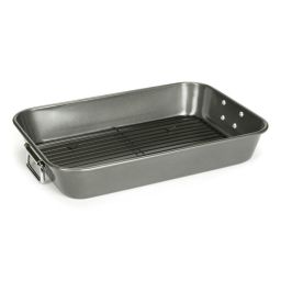 PATISSE Brat- und Auflaufform Carat beschichtet mit Grillrost 41 cm x 30 cm x 7 cm