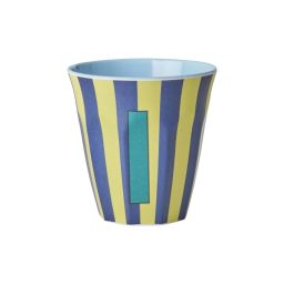 RICE Buchstabenbecher „I“ blau-gelb 250 ml