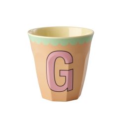 RICE Buchstabenbecher „G“ orange-türkis 250 ml