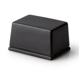 CONTINENTA Butterdose aus Keramik für 125 g in Schwarz