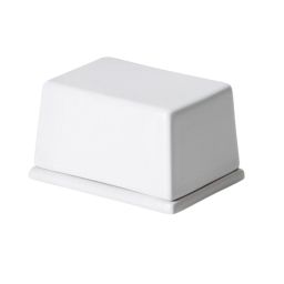 CONTINENTA Butterdose aus Keramik für 125 g in Weiß