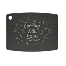 JADE Schneidbrett "Cooking with love" Gourmet Kitchen 29,8 cm x 23,5 cm