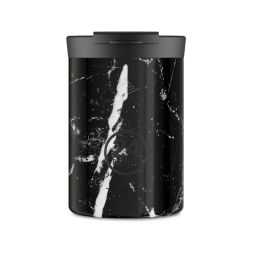 24 BOTTLES Travel Tumbler Black Marble 350 ml, Ansicht von vorne