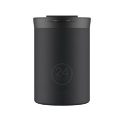 24 BOTTLES Travel Tumbler Taxedo Black 350 ml, Ansicht von vorne