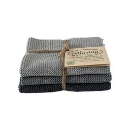 SOLWANG Wischtücher BIO Sturmgrau Kombi 3er-Set