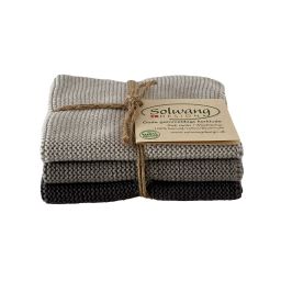 SOLWANG Wischtücher BIO Stahlgrau Kombi 3er-Set