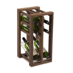 WINE RACK Weinregal Redwood für 6 Flaschen mit Acryleinlage