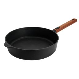 WOLL Bratpfanne Eco Logic mit abnehmbarem Holzgriff 32 cm PFAS FREI, Ansicht von vorne