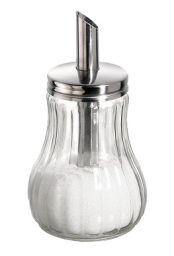 Hinsche Zuckerstreuer gro&szlig; aus Glas