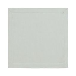 NAPKING Serviette "Christel" Hellgrau 100 % Leinen, 50 × 50 cm, Vollansicht