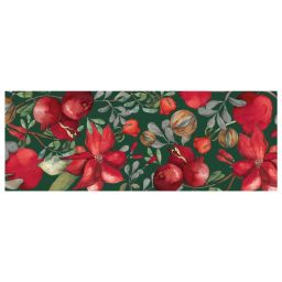 NAPKING Tischläufer „Granate grün“ 50 × 150 cm, Baumwollsatin