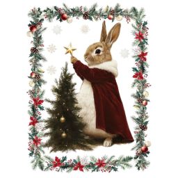 NAPKING Geschirrtuch „Xmas Village Nr. 2“ 55 × 75 cm, 100 % Leinen