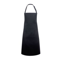 KARLOWSKY Latzschürze mit Schnalle & Tasche 75 x 90 cm – Schwarz