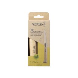 OPINEL Messer No. 12 mit Sägezahnung Französisches Taschenmesser Inox Eichenholz