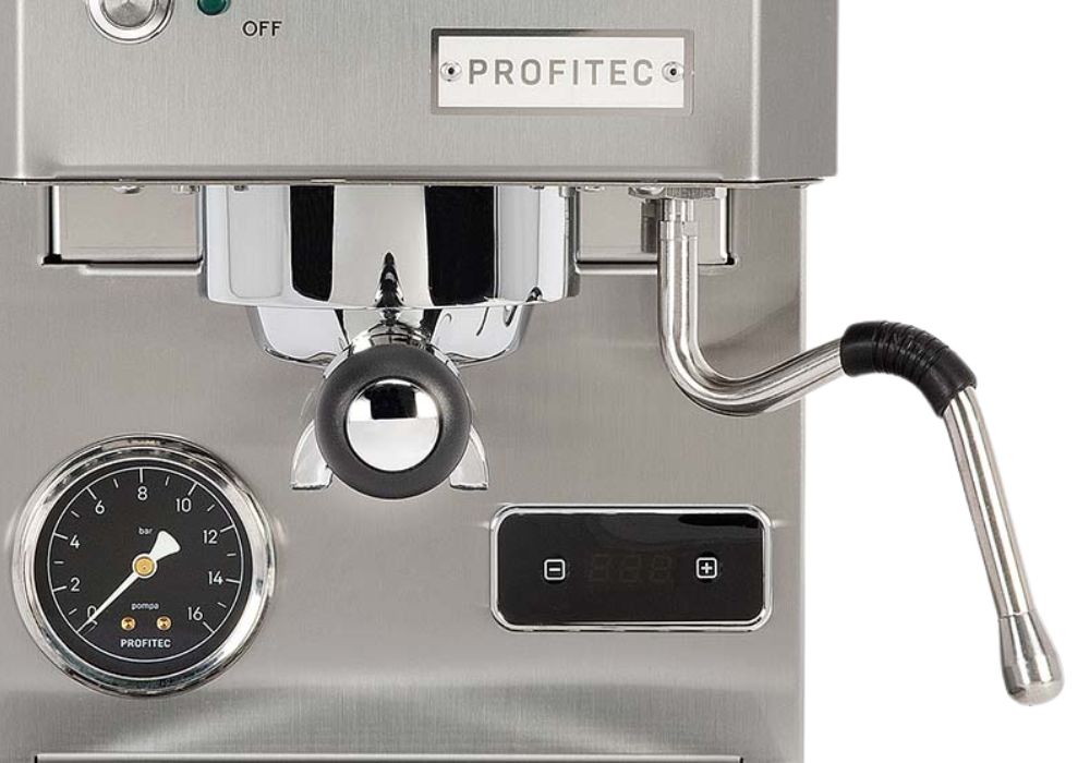 Profitec GO, Deatilansicht Display und Manometer