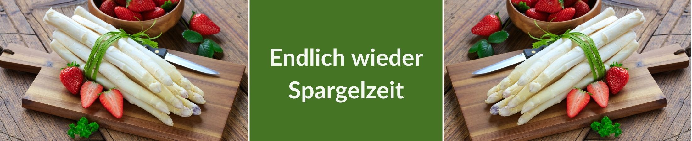 Frischer Spargel mit Erdbeeren. Endlich Spargelzeit