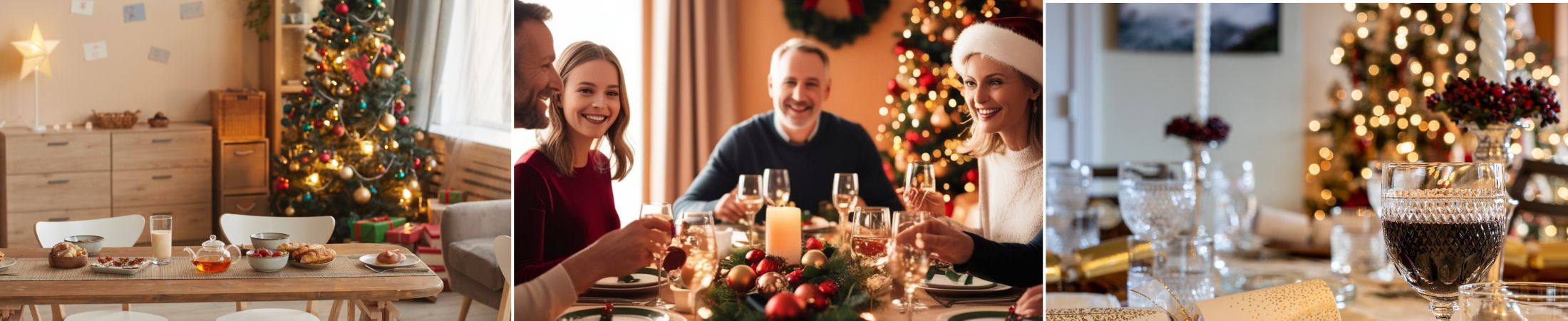 Familie am Weihnachtstisch