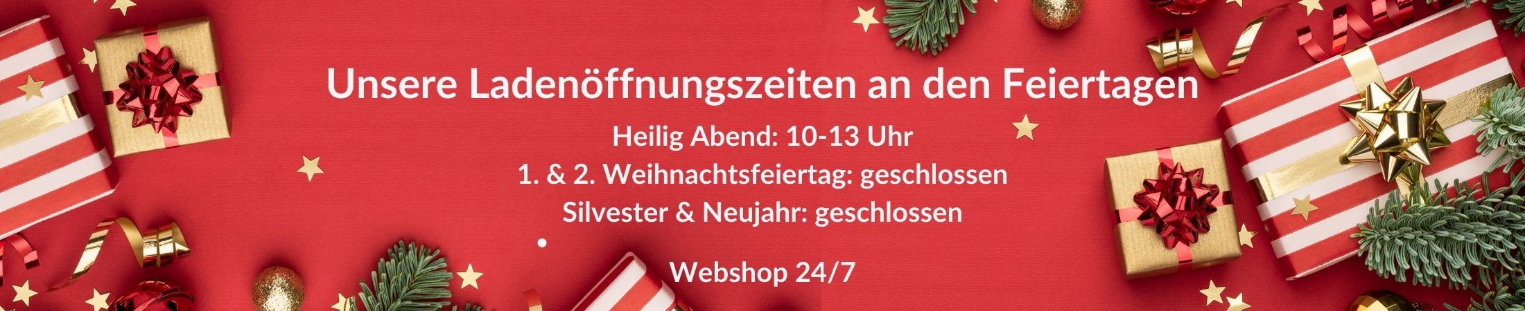 Laden&ouml;ffnungszeiten an den Feiertagen